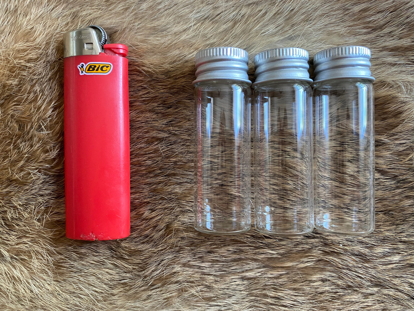 One Empty 20ml Metal & Glass Spell Jar